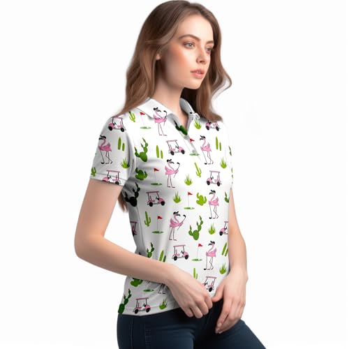 Womens Golf Shirt Short Sleeve Tennis Shirts Funny Quick Dry Golf Outfits Workout Tops3