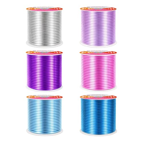 Image of Mandala Crafts 12 GA Turquoise Pink Assorted Anodized Aluminum Craft Wire | 276 FT, Colored, Flexible, Bendable for Bonsai Armature Sculpting Wire Wrapping Jewelry Making, Weather & Tarnish Resistant
