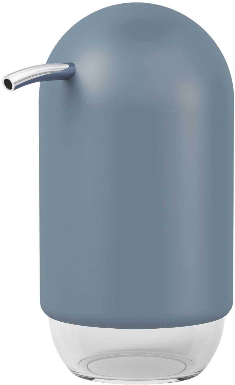 Umbra Touch Hand Soap Dispenser, Plastic Liquid Pump Bottle, Durable and Refillable for Bathroom or Kitchen Sink Slate Blue