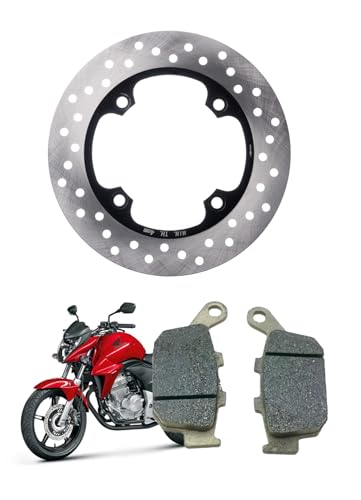 Kit Disco de Freio Traseiro e Pastilha Import Cb 300r Sem Abs
