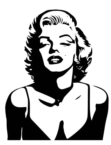 Sticker Marilyn Monroe – Autocollant Marilyn Monroe Silhouette Glamour Vintage – Décoration Mur & Voiture – Vinyle Premium – Plusieurs Tailles & Couleurs