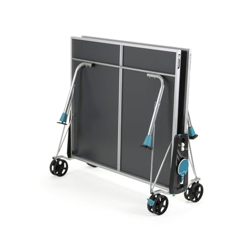 Foto von Cornilleau 200x - Outdoor Tischtennisplatte - Klappbar - Wetterfest - 5 mm Melaminharzplatte -Tischtennistisch für draußen - Turniermaße - Grau