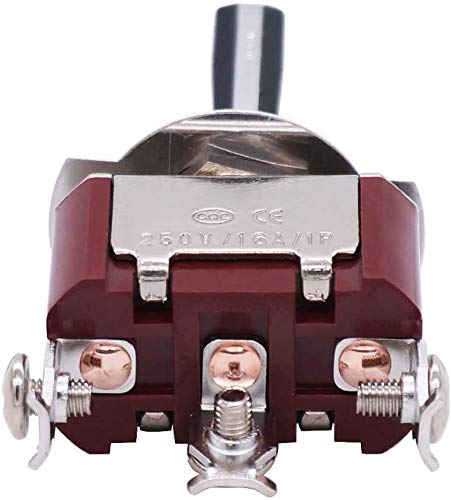 Twidec ON-OFF-ON Heavy Duty Rocker Toggle Switch 16A 250V Spdt 3 Position 3 Pin On/Off/On Switch thumb #2