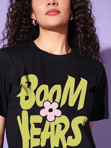 Image of THE DRY STATE Women Loose Fit Half Sleeve Tshirts