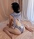 Aurueda Bunny Kostüm Frauen Cosplay Einteiliger Dessous Bodysuit Hase Outfit Damen Reißverschluss Rückenloses Kaninchen Hoodie Grey, Größe Onesize