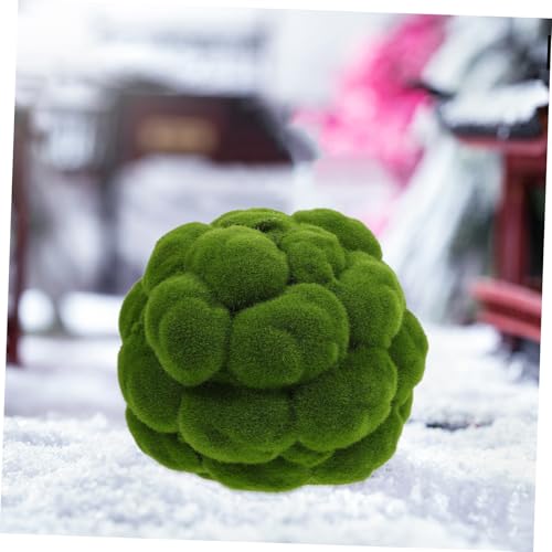 Yardenfun Simulated Bonsai Decor Fake Balls Moss Balls Ornament Artificial Plant Topiary Ball Artificial Plant Moss Balls Fake Moss for Fake Plants Indoor Ball Shaped Moss Decor