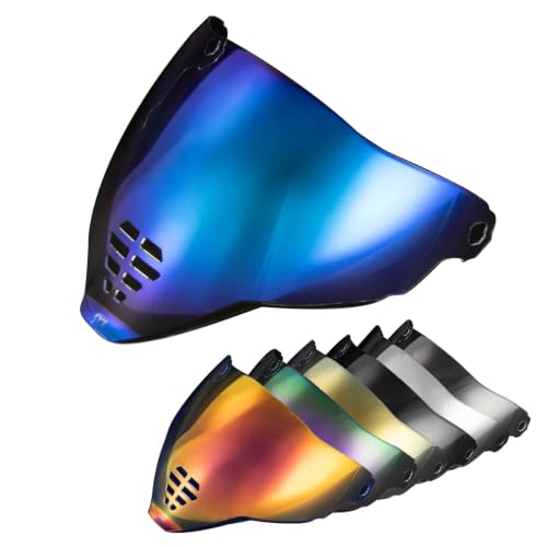Image of PSLER Shatterproof Helmet Visor for Icon Airflite IC-06,Transparent Blue