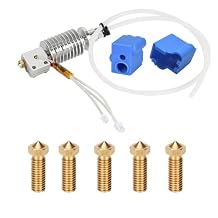 High Speed V5 J Head Volcano Hotend 24V 40W, 2pcs 300C Silicone Socks + 5pcs 0.4mm Nozzle Compatible with ANYCUBIC Vyper, Kobra Max, Kobra Plus 3D Printer Accessories
