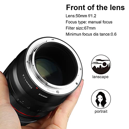 Image of Meike MK-50mm F1.2 Large Aperture Full Frame Manual Focus Fixed Lens for Nikon Z-Mount Z5 Z6 Z7 Z50