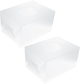 Veemoon 2pcs Box Transparent Box Detachable Polling Container for Fundraising Annual Meetings Storage Bin for Raffles Donations Tips Collection