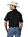 Wrangler Men's Sport Western Basic Two Pocket Short Sleeve Snap Shirt, Black, Medium