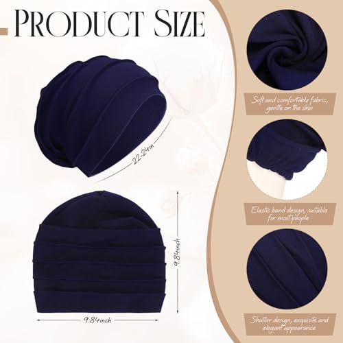 6 bonnets souples en polyester doux Geyoga pour femme