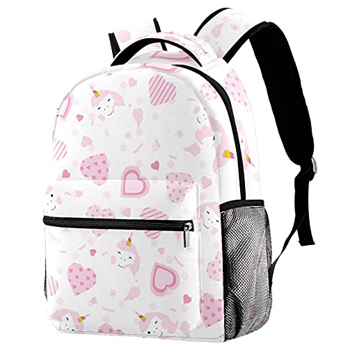 Sac à dos licorne bleue école sac à dos de voyage grande capacité