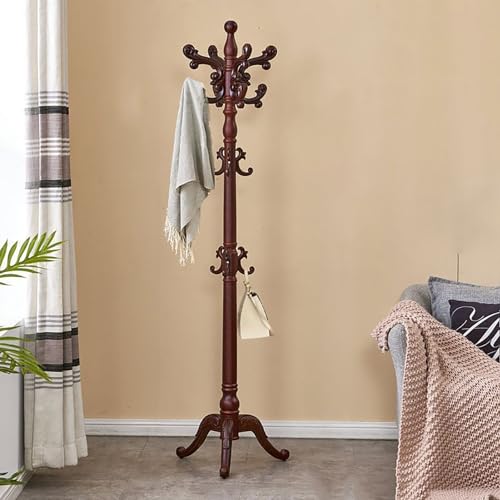 Porte-manteau en bois pour bureau à domicile et chambre à coucher