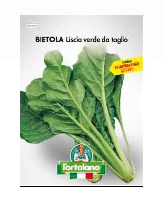 Sementi orticole di qualità l'ortolano in busta termosaldata (160 varietà) (BIETOLA DA COSTE LISCIA VERDE DA TAGLIO)
