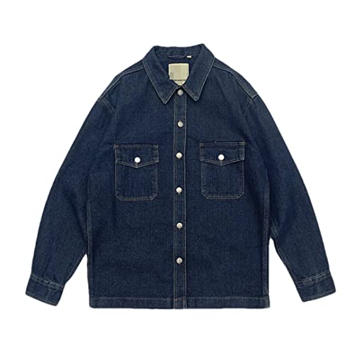 Chemise en jean kaki grand format veste denim vintage automne XL