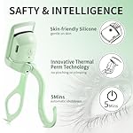Heated Eyelash Curler, Fast Heat up Within 5s, 24 Hours Long Lasting, Rechargeable Electric Eyelash Curler, Temperature Control, Safe Anti-Burn Eyelash Curlers, Quick Natural Curling Eye Lashes - Image 3