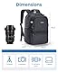 bagsmart Kamerarucksack,DSLR SLR Klein Kameratasche für Fotografen Kompatibel,Schultergurt 2-in-1 Reiserucksack Passend für 12.9 iPad,für Sony,Canon,Nikon,Schwarz