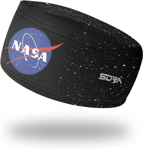 Suddora NASA Design Winter Headband, Sizzler Edition Breathable Headband for Space Exploration Pride, Non-Slip Fabric Sweatband for Football, Tennis, Workout, Costumes & Cosplay