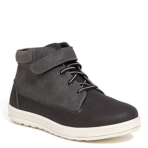Deer Stags NLS-NBHT-BKGR-M-3-BLCK/GRY-3MDMSLTTLKD Boy'S Niles Memory Foam Dress Casual Comfort High Top Sneaker Boot cover