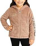 bebe Girls Sherpa Hoodie - Cozy Lightweight Sherpa Fleece Cute Full Zip Up Graphic Hoodie Sweatshirt for...
