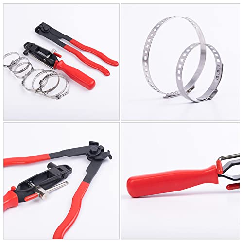 Cv Joint Boot Clamp Pliers - Ear Boot Tie Pliers With Cv Boot Clamps Kit, Car Band Tool Kit, Automotive Hose Axle Plier Cv Clamp Tool For Most Cars (22 Pcs)  #TOP3
