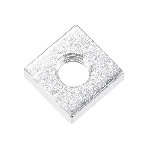 QUARKZMAN Quadratische Muttern, M6x12mmx4mm verzinkter metrischer Grobgewinde-Sortimentskasten, 25 Stück