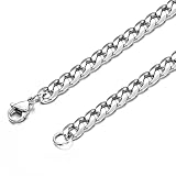 Monily Chains for Men Stainless Steel Curb Chain Necklace for Men Mens Jewelry 9 MM 16 Inches