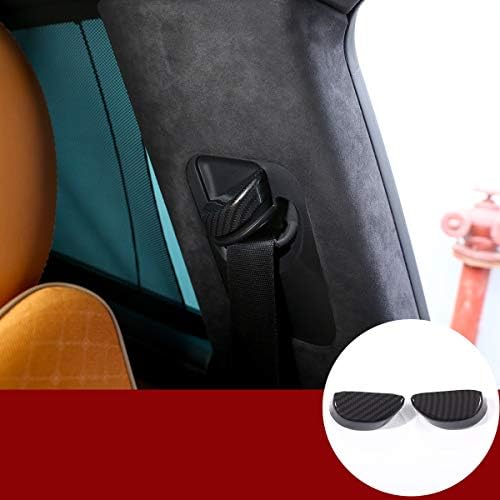 YIWANG Carbon Fiber Style ABS Car Safety Belt Decoration Frame Trim 2Pcs for Maserati Levante 2016 2017 2018 Auto Accessories