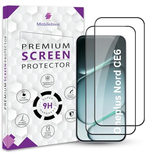 Image of Premium Tempered Glass Screen Protector Guard For Oneplus Nord CE6 5G (6.78 Inch, Pack of 2) | Edge to Edge Coverage With Easy to installation kit