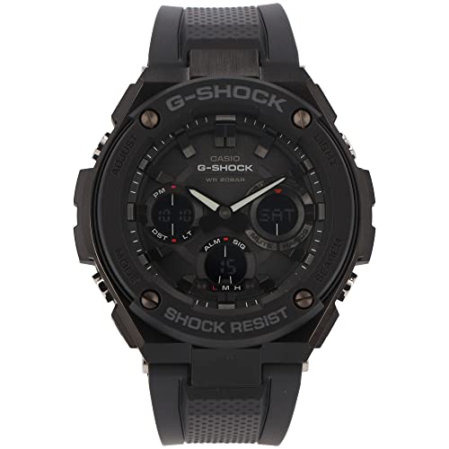 CASIO �J�V�I G-SHOCK �W�[�V���b�N G�V���b�N �r���v ���v �����Y �A�i���O �f�W�^�� �A�i�f�W �\�[���[ G-STEEL �u���b�N GST-S100G-1B [���s�A���i]