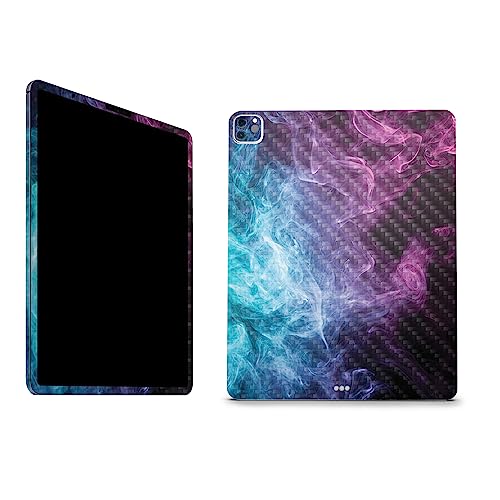 Image of MightySkins Carbon Fiber Skin Compatible with Apple iPad Pro 12.9 inch M2 6th Gen (2022) Full Wrap Kit - Mystic Smoke | Protective, Durable Textured Carbon Fiber Finish | Easy to Apply | Made in The USA