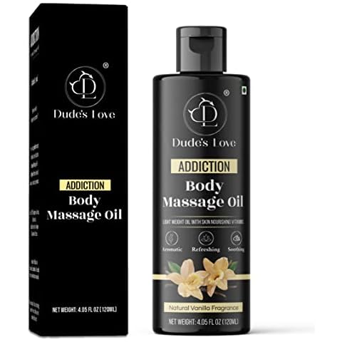 Organic - Vanilla Edible Body Massage Oil - Attraction, Confidence & No Stain | Non-Sticky Aromatherapy Oil with Vanilla & Jasmin Essential Oil Cover