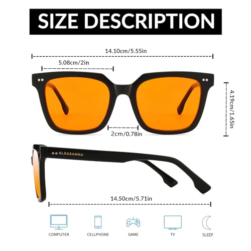 Image of 99.9% Blue Light Blocking Glasses, AR Coating, Computer Screens Gaming for Men Women, Stop Eyestrain, Better Sleep