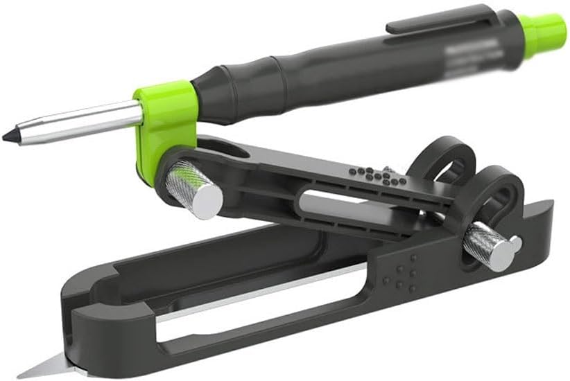 4 In 1 Scribing Tool Plastic Multi-function Scriber Ruler Woodworking Scribing Gauge Measurement Tools(Scribing Tool)