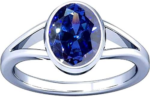 Divya Shakti 8.25-8.50 Carats Tanzanite Stone Silver Ring 100% Original Natural AAA Quality Gemstone