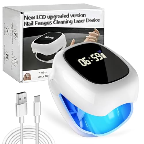 Dispositivo de Antifúngico de Uñas, Dispositivo de Tratamiento de Hongos en las Uñas con Números LED, Limpieza y de Hongos en Uñas, Tratamiento Hongos Uñas Pies Portátil para Uñas y Pies