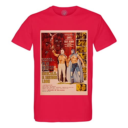 T-shirt homme col rond catch rétro coton bio imprimé affiche poster vintage