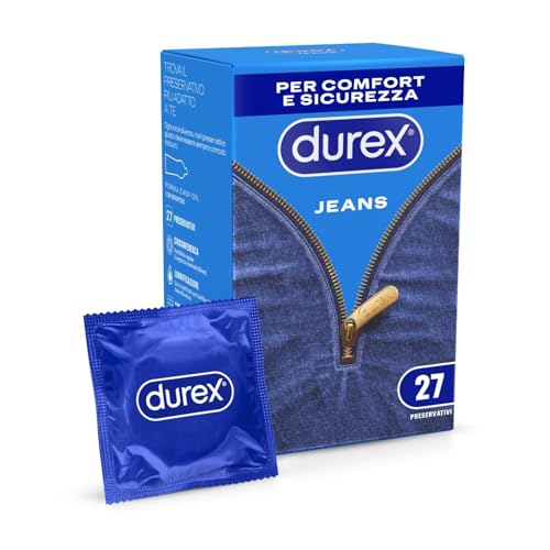 Durex Settebello Jeans, Preservativi Classici, Confezione da 12