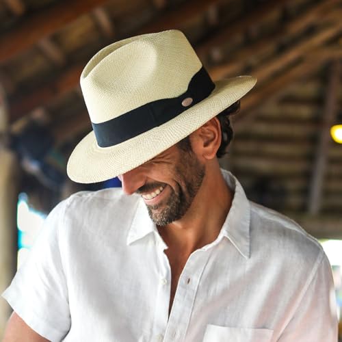 Image of Panama Jack Premium Safari Straw Hat - Handwoven, Lightweight & Breathable, 2 5 /8 inch Brim