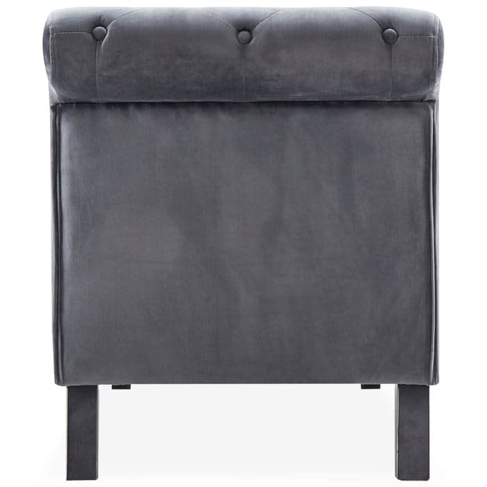 Image of Woodspace Dukan Lazy Couch Grey Button Tuftted Color Sofa /Recliner Chaise Longue /Fabric recliners /for Bedroom /Living Room