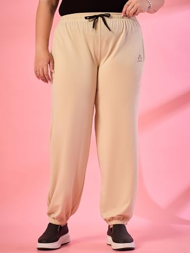 Image of ALZA Women's Cotton Oversized Joggers with Utility Pockets - Loose Fit High Waisted Track Pants for Gym, Yoga & Travel - Lightweight All-Season Lounge Sweatpants