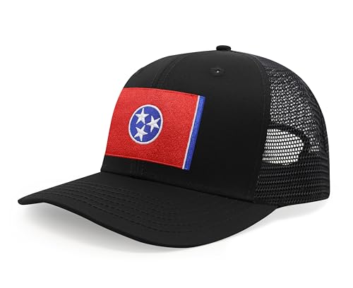 Image of International Tie State Hat for Men and Women, Adjustable Snapback Trucker Baseball Cap with Embroidered Patch