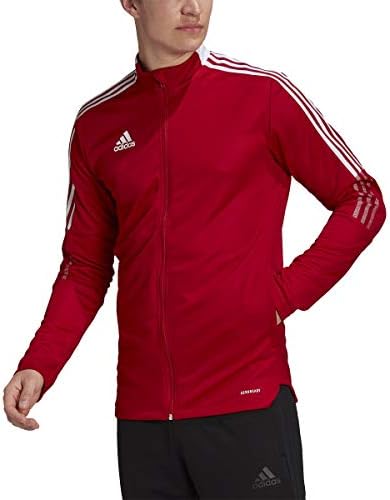 adidas Men's Tiro 21 Track Jacket, Team Power Red, Medium Tall
