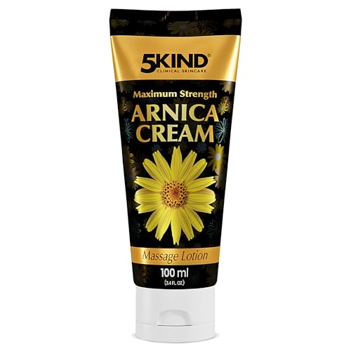 5kind - Crema de árnica para hematomas e hinchazón, 100 ml, máxima resistencia, acción rápida e intensiva, extracto de árnica montana, crema para moretones, masaje muscular natural para músculos y