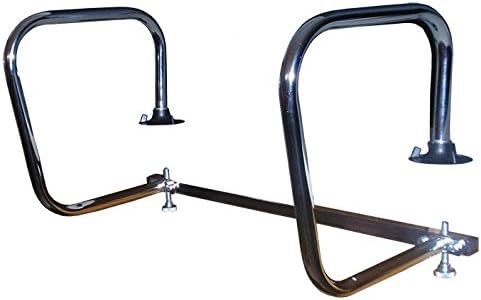 Double Arm Waitress Stall - Chrome