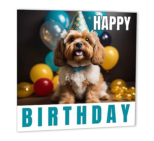 Cavapoo o[Xf[J[h 147 x 147mm 킢 Happy BirthdayJ[h a