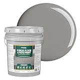 EVOLVE Porch & Floor Paint (Battleship Gray) 5-Gallon – Durable, Scratch-Resistant, Multi-Surface Interior & Exterior Floor Coating, Low VOC, Fade & Weather Resistant