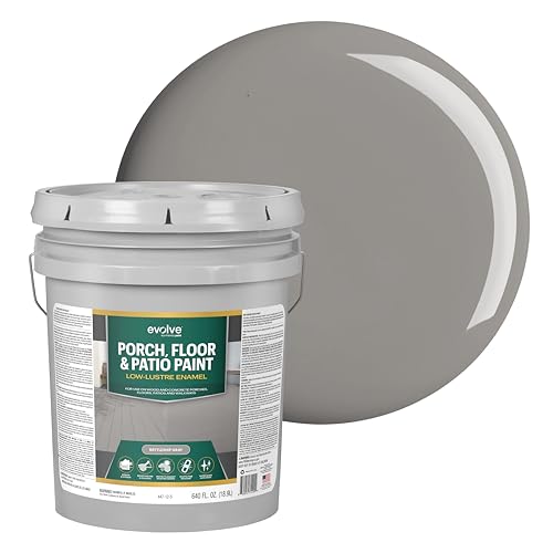 EVOLVE Porch & Floor Paint (Battleship Gray) 5-Gallon – Durable,