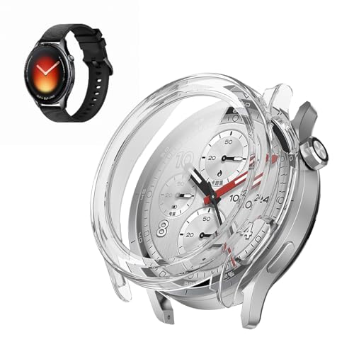 For Xiaomi Watch S5 �Ή� �P�[�X �yHNWEIWEI�z�t�B����+PC�t���[�� ��̌^ �K���X�t�B���� ��̌^���˒ጸ �w��ጸ ���{�� �S�ʕی� �ώw�� ������ �����ߗ� Xiaomi Watch S5 �P�[�X(�N���A)